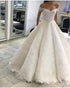 Elegant Wedding Dresses Ball Gown Cap Sleeves Lace Appliques Luxury Bridal Gown Pleats